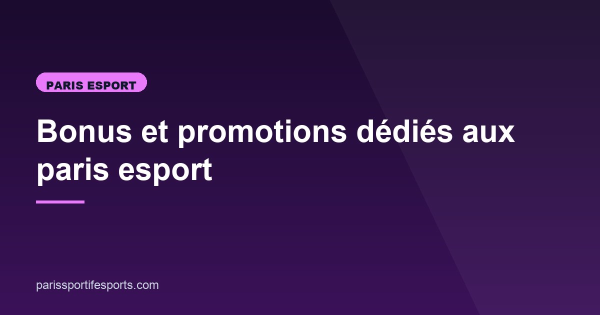 Illustration de l'article consacré aux bonus esport